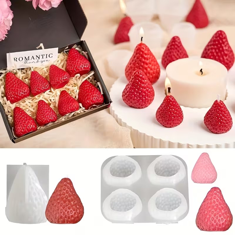 Candle Souvenir - Strawberry Silicone Candle Mold for DIY