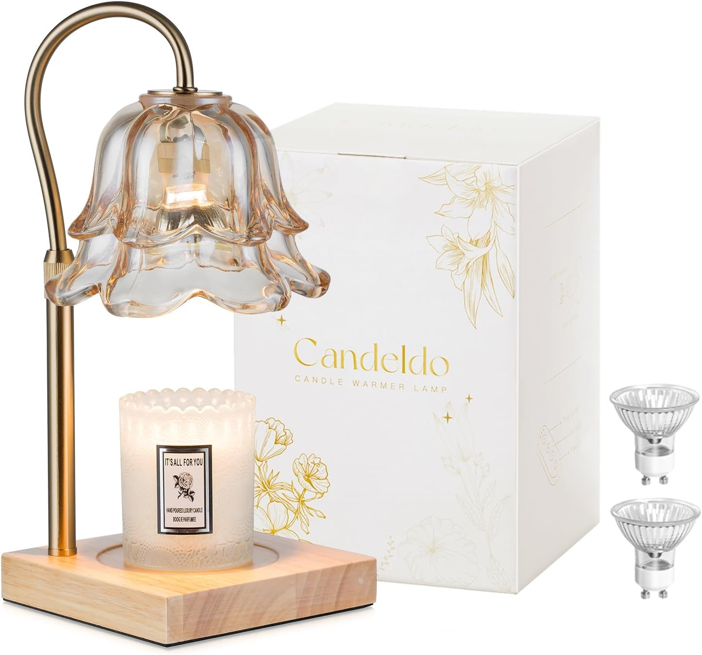 Candle Souvenir - Candle Warmer Lamp with Timer: Flower