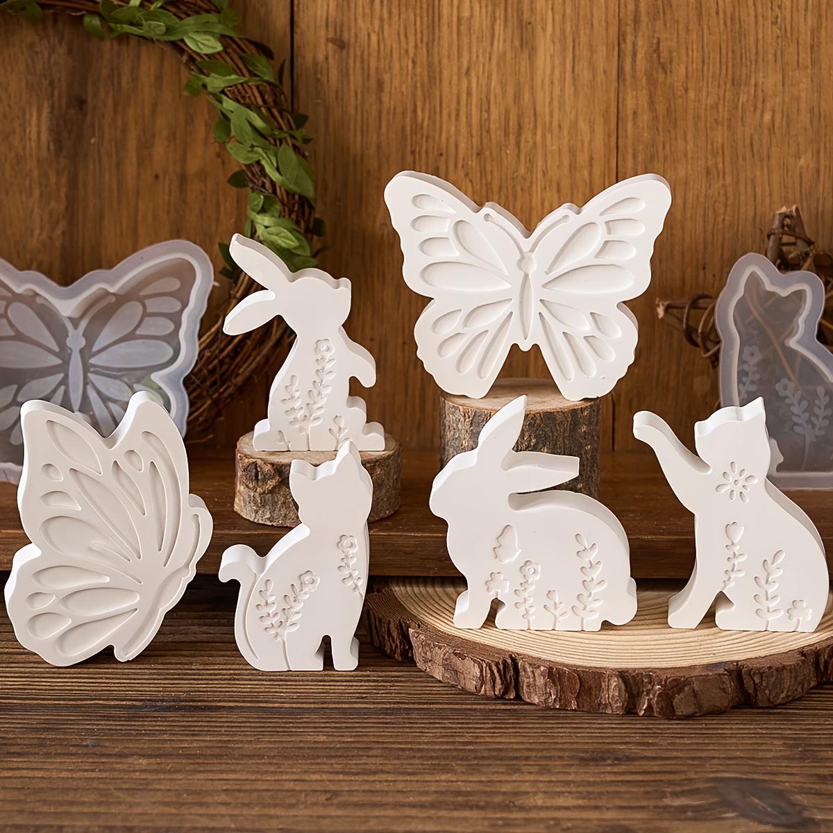 Candle Souvenir - 6pcs - 3D Rabbit and Kitten