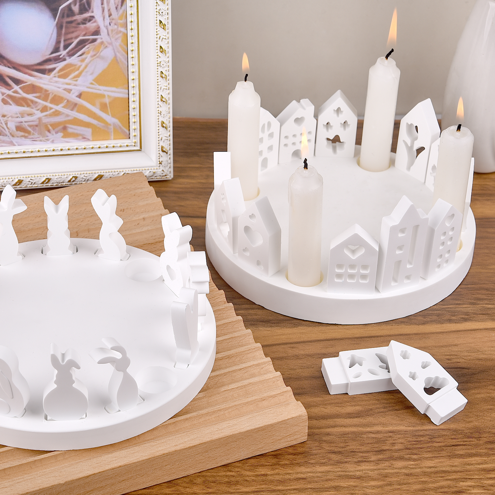 Candle Souvenir - Hollow House Rabbit Candle Holder Silicone
