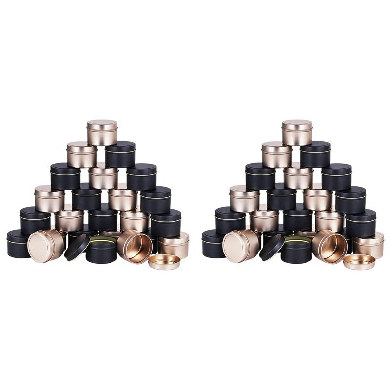 Metal Tin Lid 4Oz - AA94-48 Pack Candle Tin Cans With