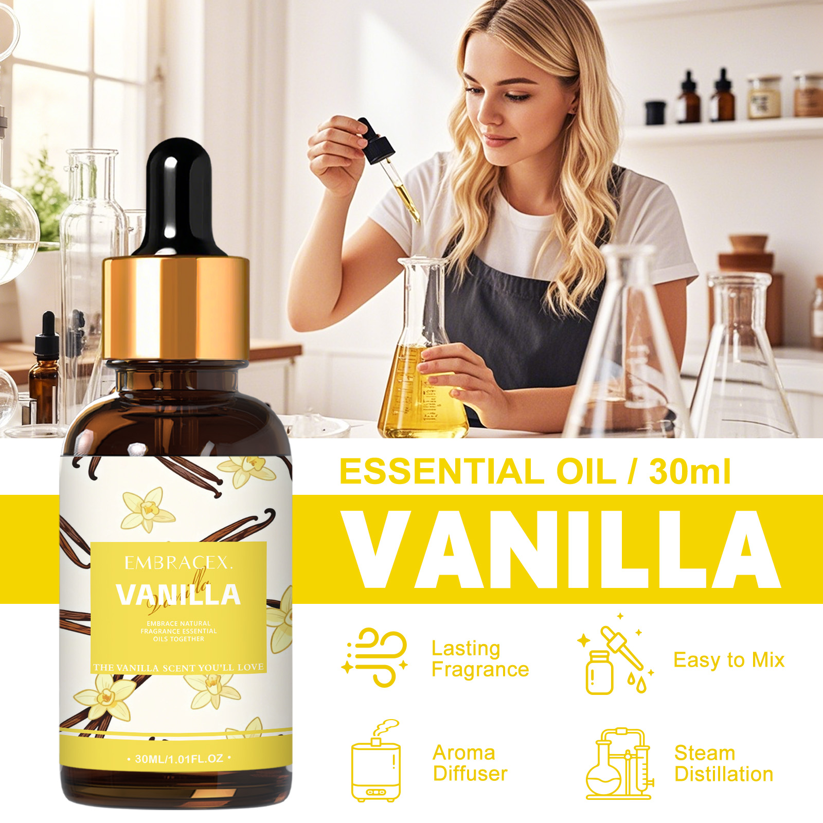 30ml Vanilla Essential Oil Per - Candle Souvenir ulasan dan harga
