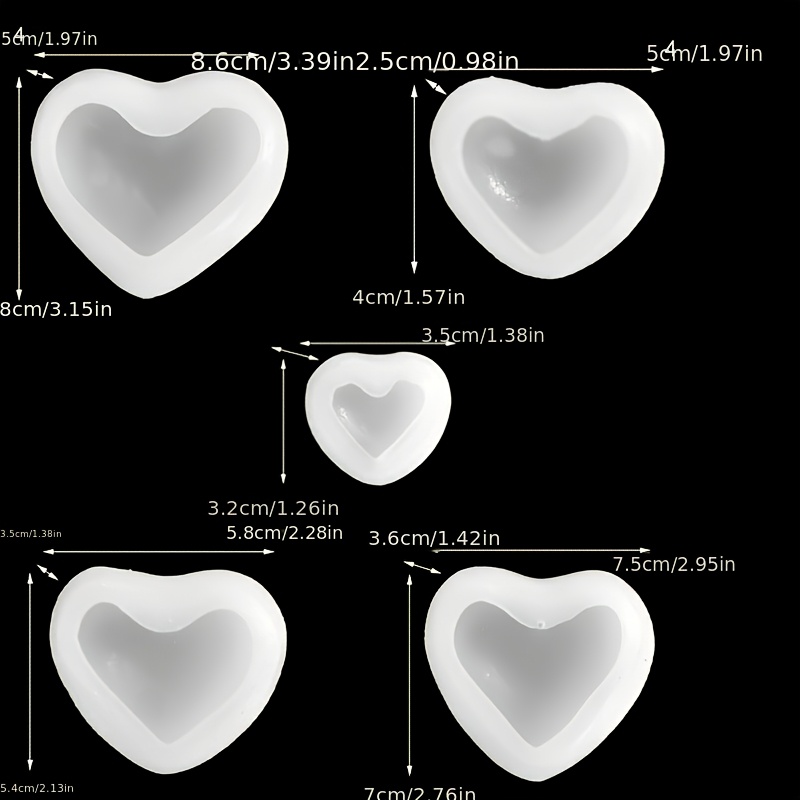 5pcs Heart-Shaped Gypsum Candl - Candle Souvenir ulasan dan harga