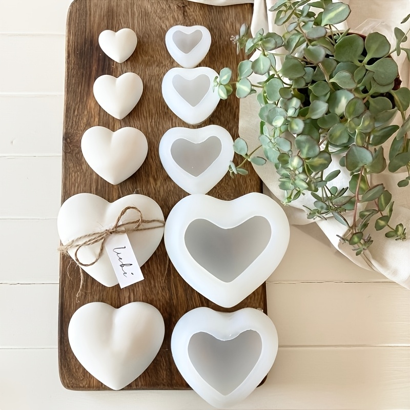 5pcs Heart-Shaped Gypsum Candl - Candle Souvenir ulasan dan harga