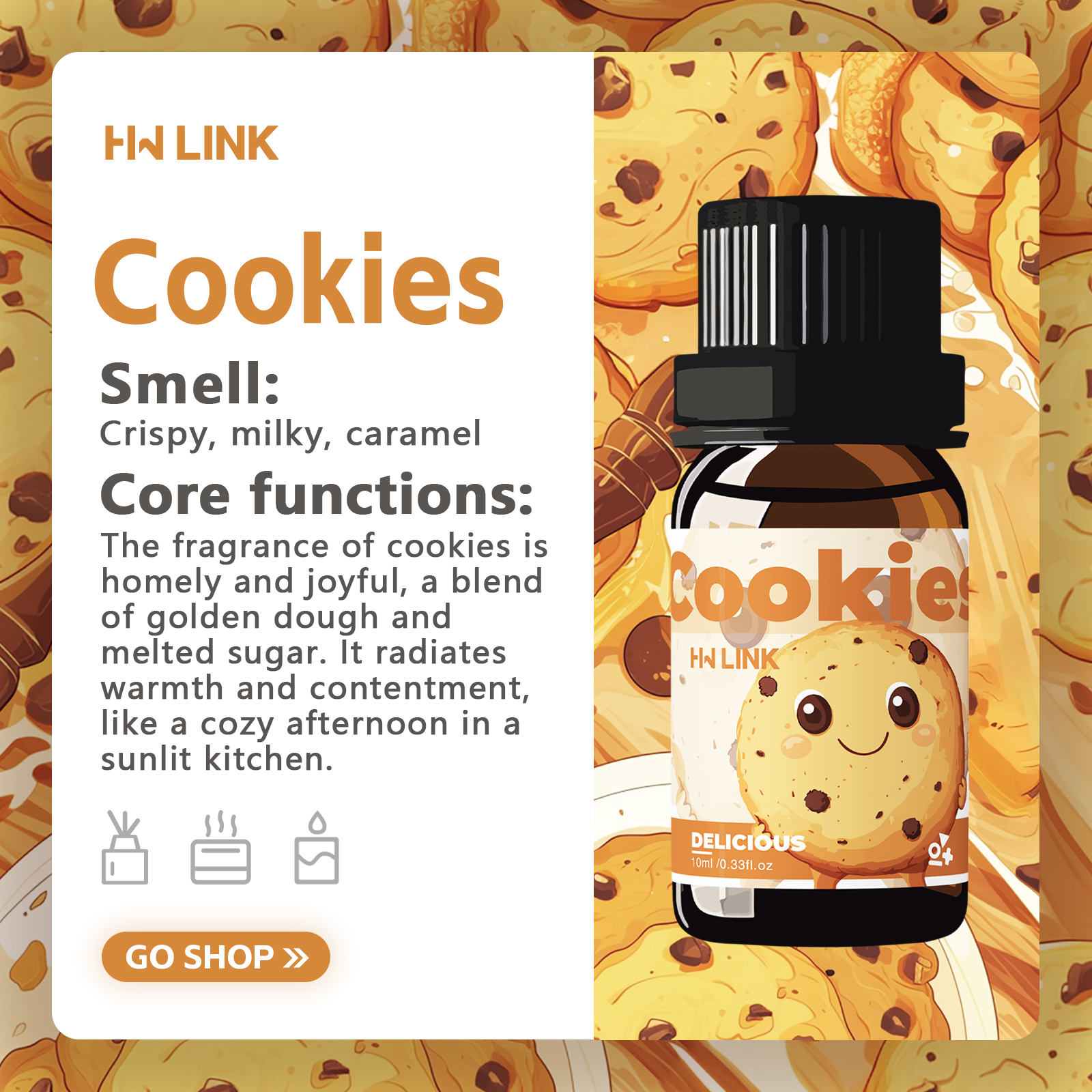 10ml Cookies Essential Oils Pe - Candle Souvenir ulasan dan harga