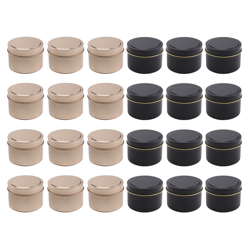 24 Pack Candle Tin Cans with L - Metal Tin Lid 4Oz ulasan dan harga