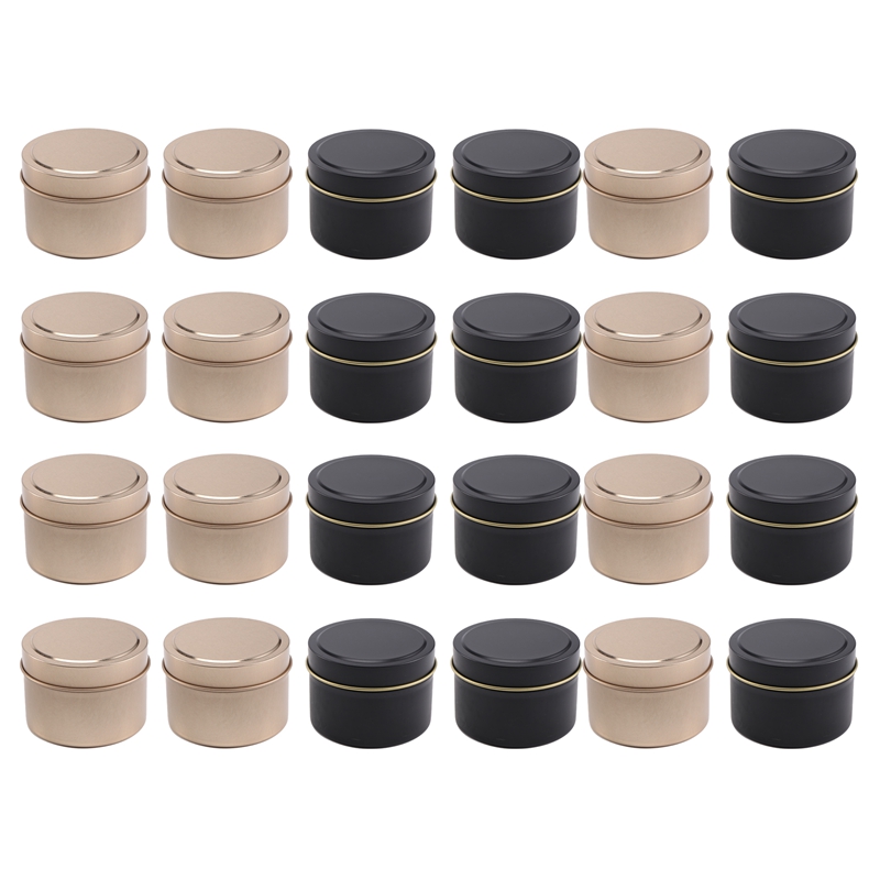 24 Pack Candle Tin Cans with L - Metal Tin Lid 4Oz ulasan dan harga