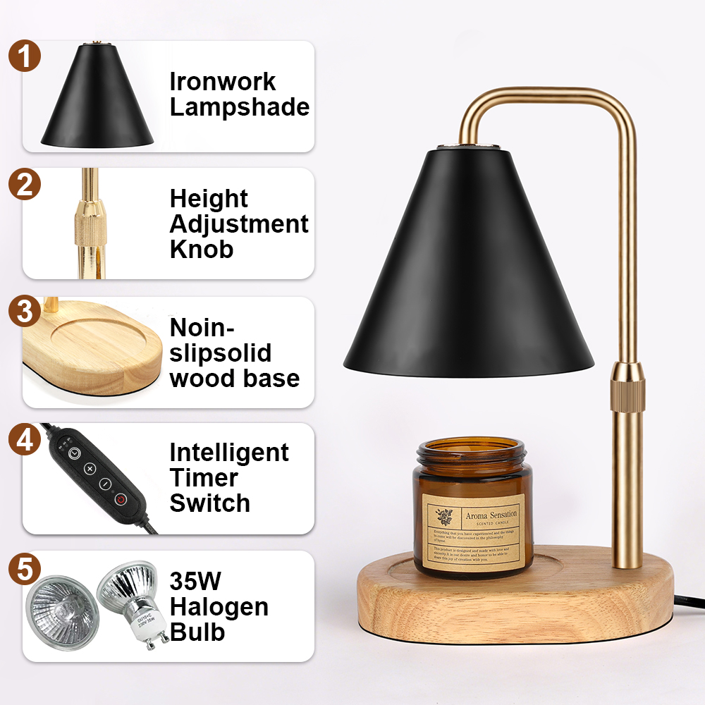 Black Candle Warmer Lamp with  - Candle Souvenir ulasan dan harga