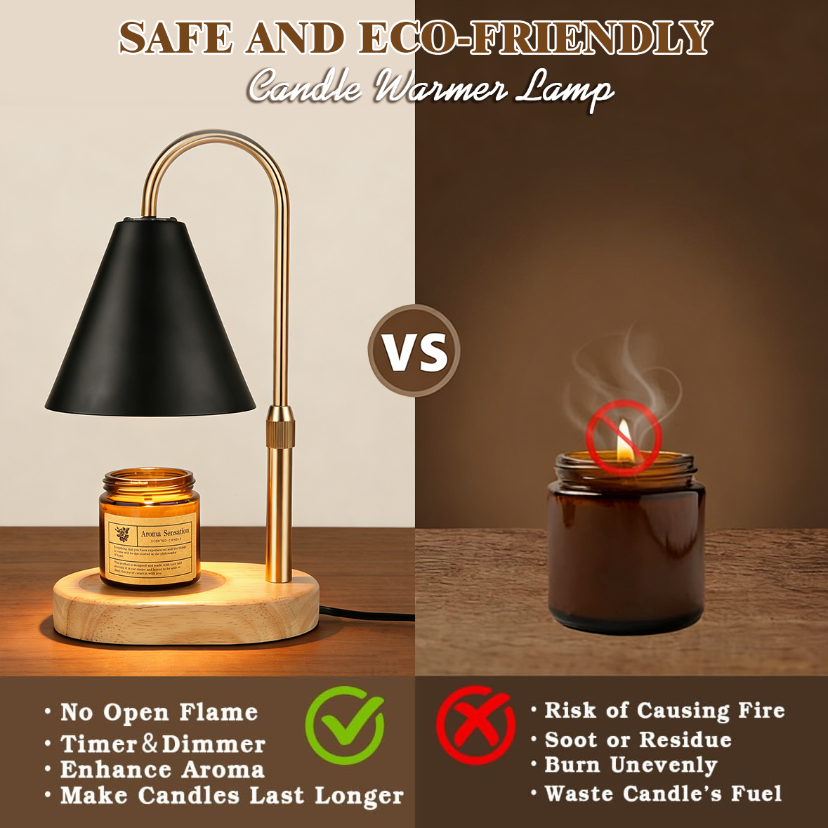 Black Candle Warmer Lamp with  - Candle Souvenir ulasan dan harga