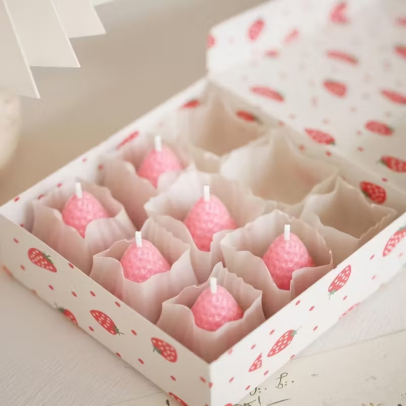 Strawberry Silicone Candle Mol - Candle Souvenir ulasan dan harga
