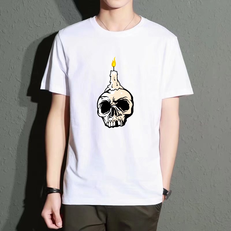 Men's Black Round-Neck Short-S - Black Tin Candle ulasan dan harga