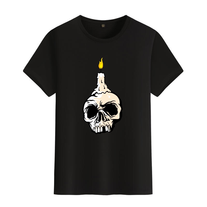 Men's Black Round-Neck Short-S - Black Tin Candle ulasan dan harga