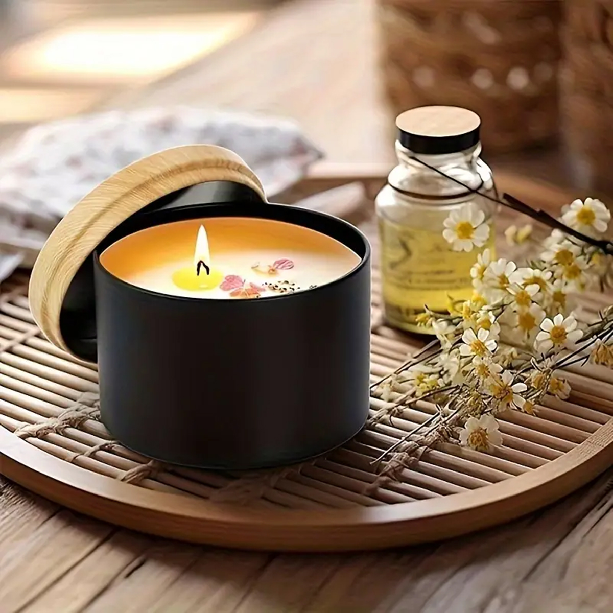 12pcs 4oz Candle Tins With Lid - Metal Tin Lid 4Oz ulasan dan harga