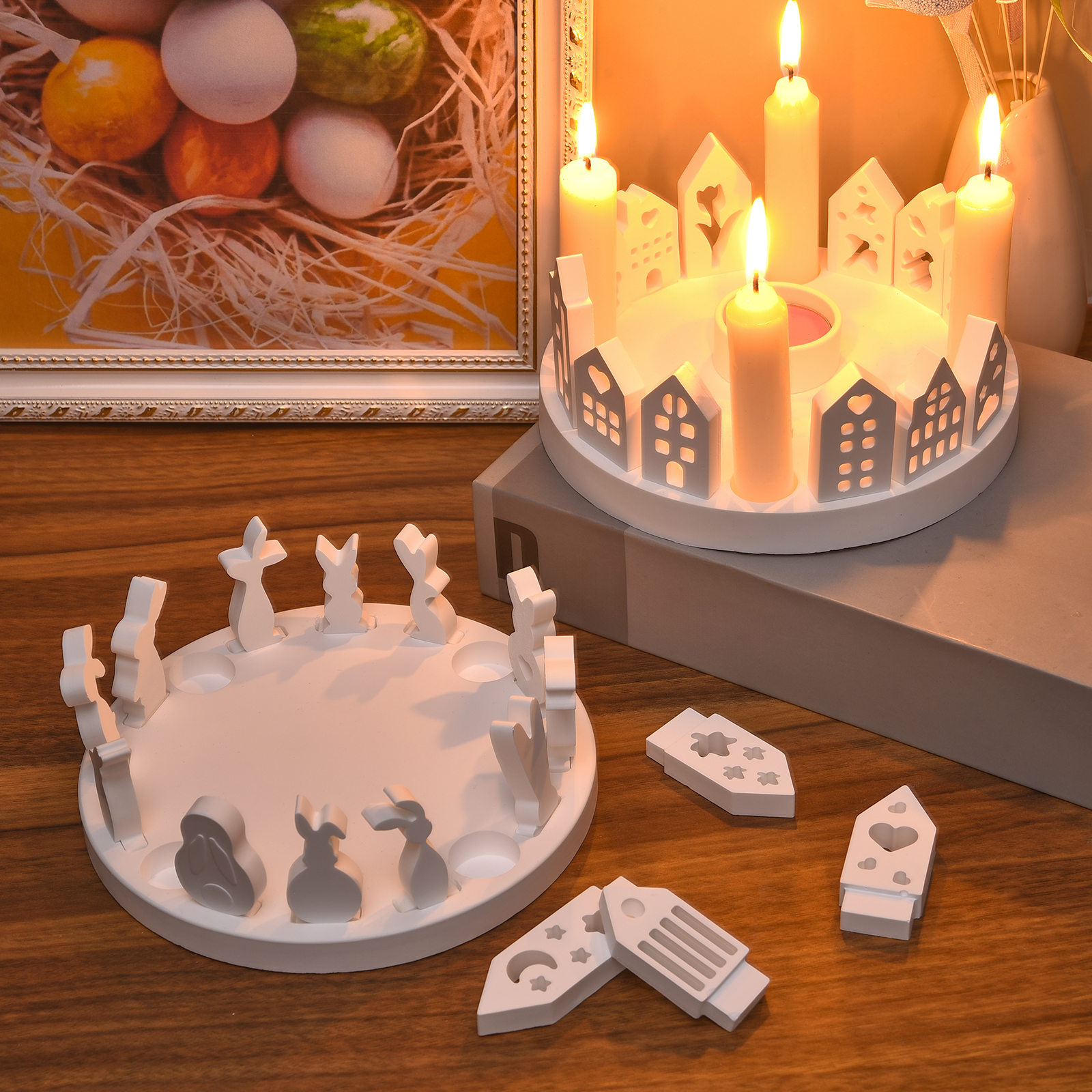 Hollow House Rabbit Candle Hol - Candle Souvenir ulasan dan harga