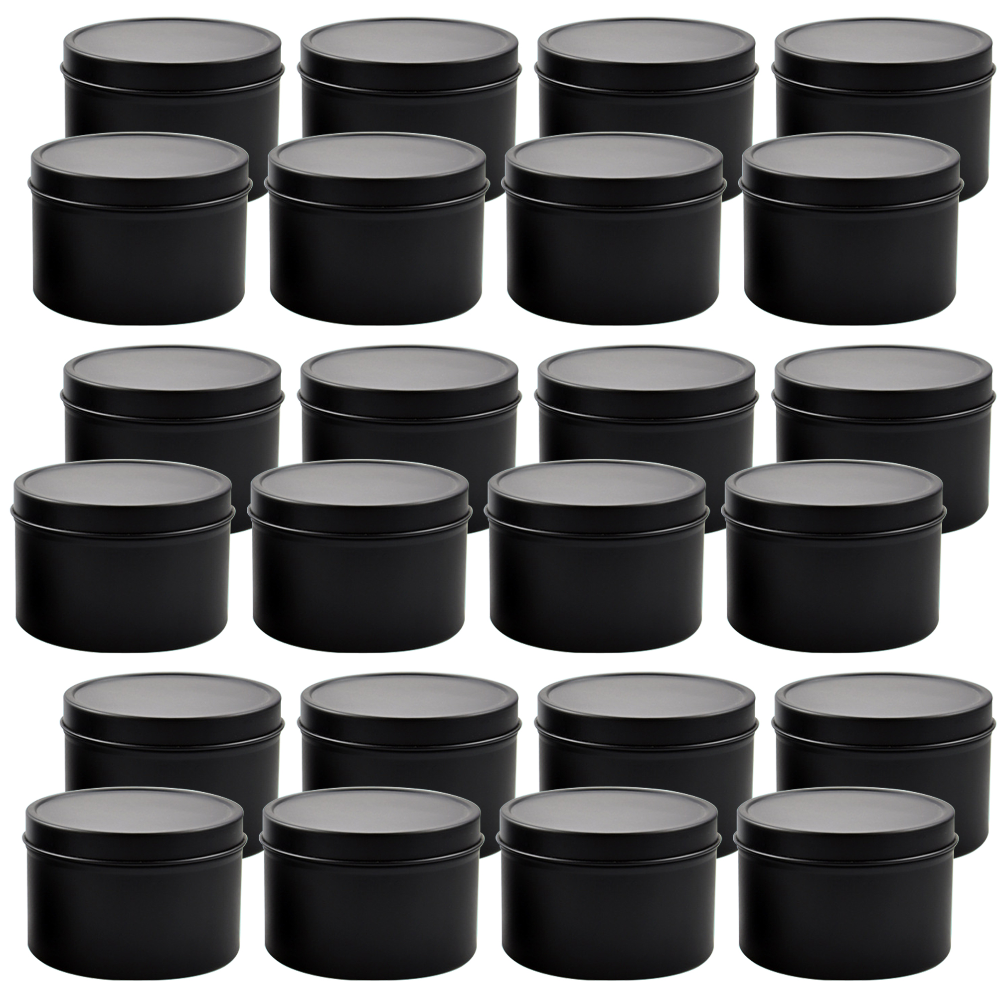 4oz/ 8oz Candle tins with lids - Black Tin Candle ulasan dan harga