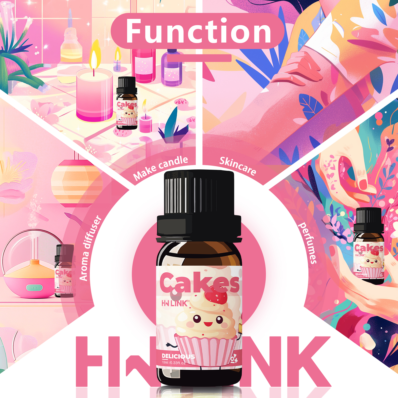 10ml Cakes Essential Oils Perf - Candle Souvenir ulasan dan harga