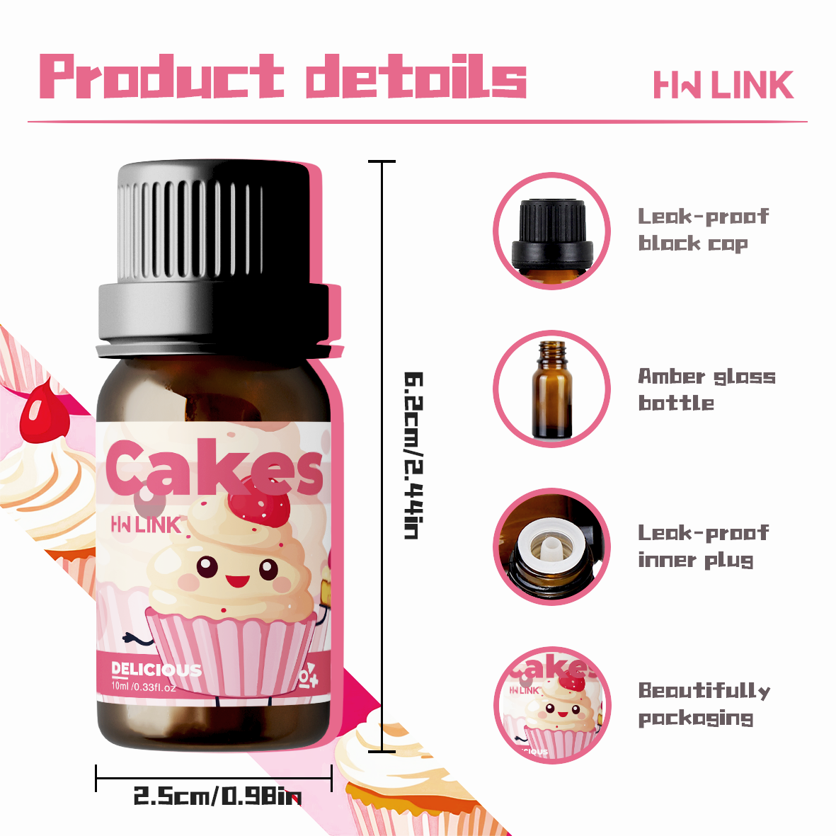 10ml Cakes Essential Oils Perf - Candle Souvenir ulasan dan harga