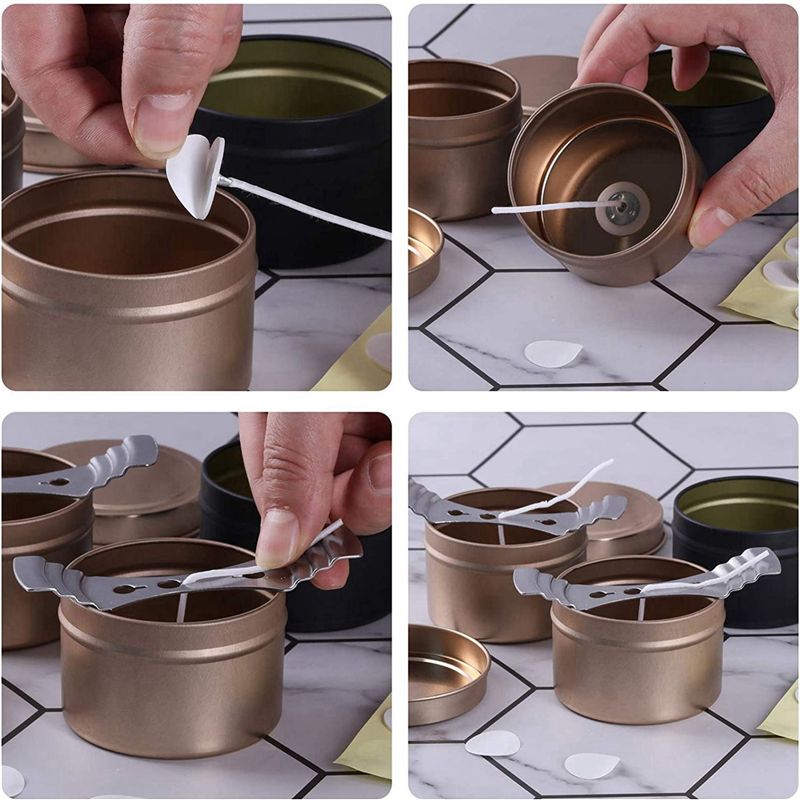 AA94-48 Pack Candle Tin Cans W - Metal Tin Lid 4Oz ulasan dan harga