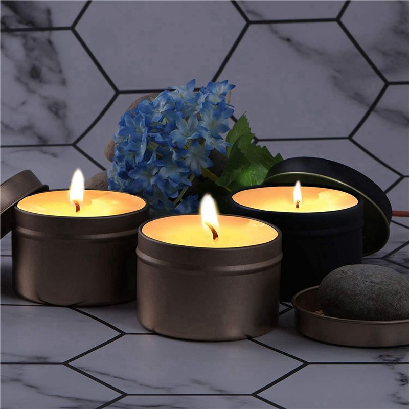 AA94-48 Pack Candle Tin Cans W - Metal Tin Lid 4Oz ulasan dan harga