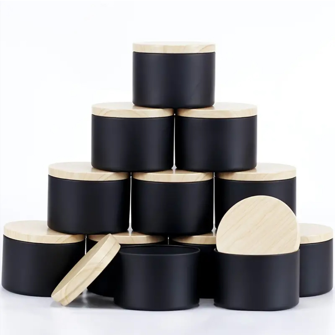12Pack 4oz Black Candle Tin Se - Metal Tin Lid 4Oz ulasan dan harga