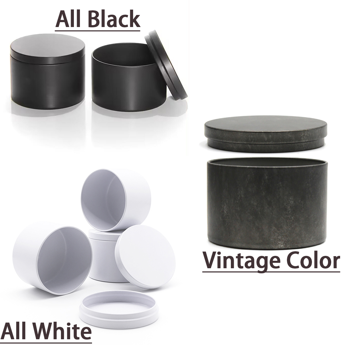 12Pack 4oz Black Candle Tin Se - Metal Tin Lid 4Oz ulasan dan harga