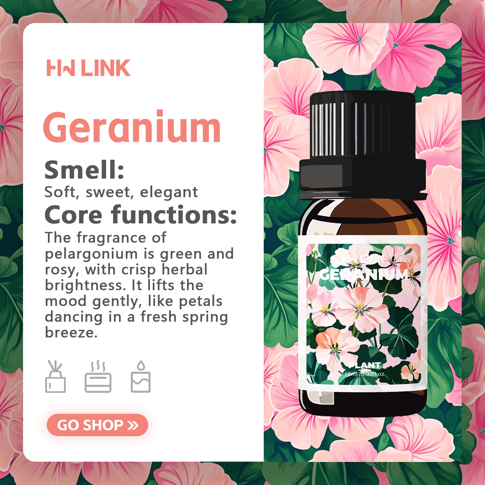 Geranium Essential Oil 10ml 10 - Candle Souvenir ulasan dan harga