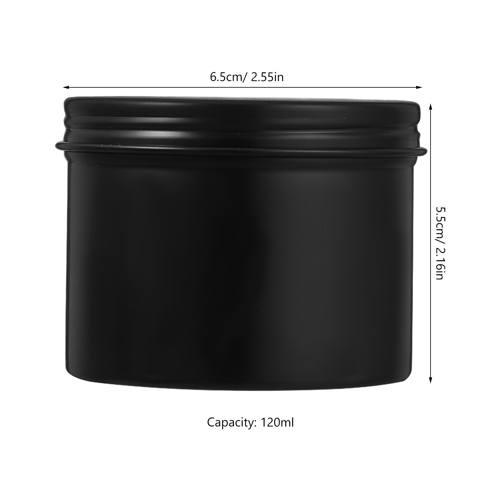 4Pcs Black Round Aluminum Tin  - Black Tin Candle ulasan dan harga