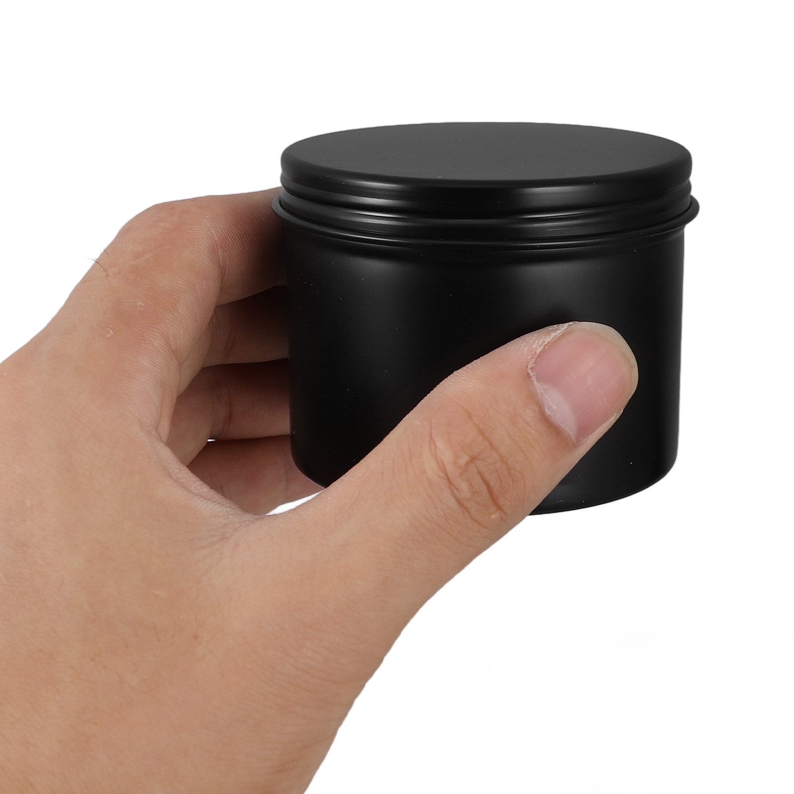 4Pcs Black Round Aluminum Tin  - Black Tin Candle ulasan dan harga