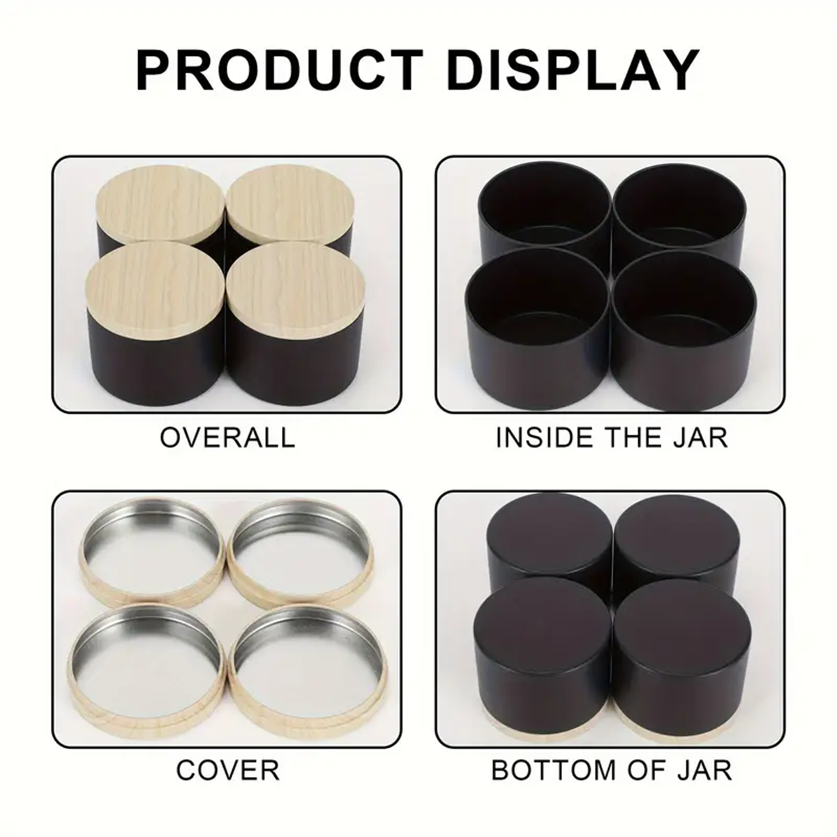 12pcs 4oz Candle Tins With Lid - Metal Tin Lid 4Oz ulasan dan harga