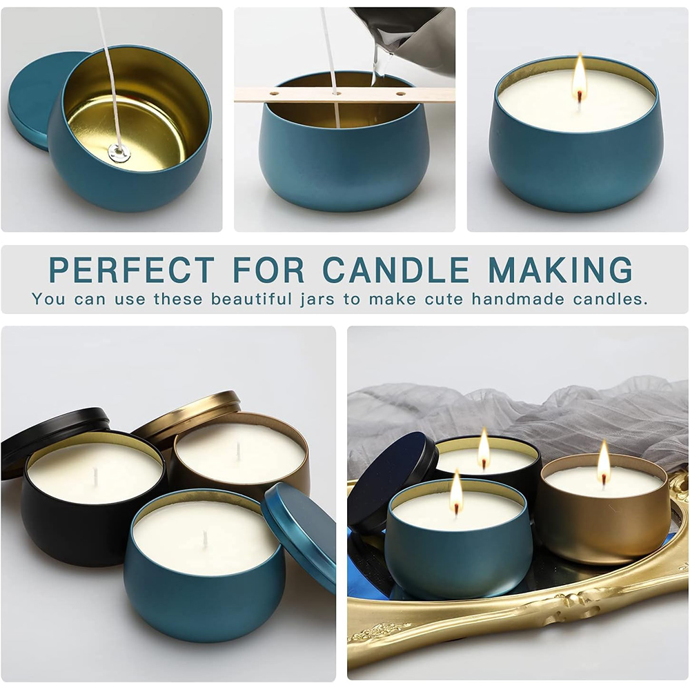 4oz 8oz Candle Containers with - Metal Tin Lid 4Oz ulasan dan harga