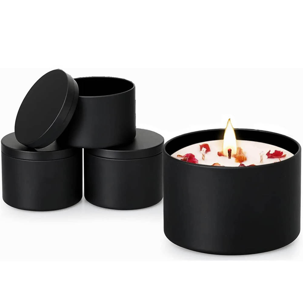 4Oz Black Candle Tins,Candle J - Metal Tin Lid 4Oz ulasan dan harga