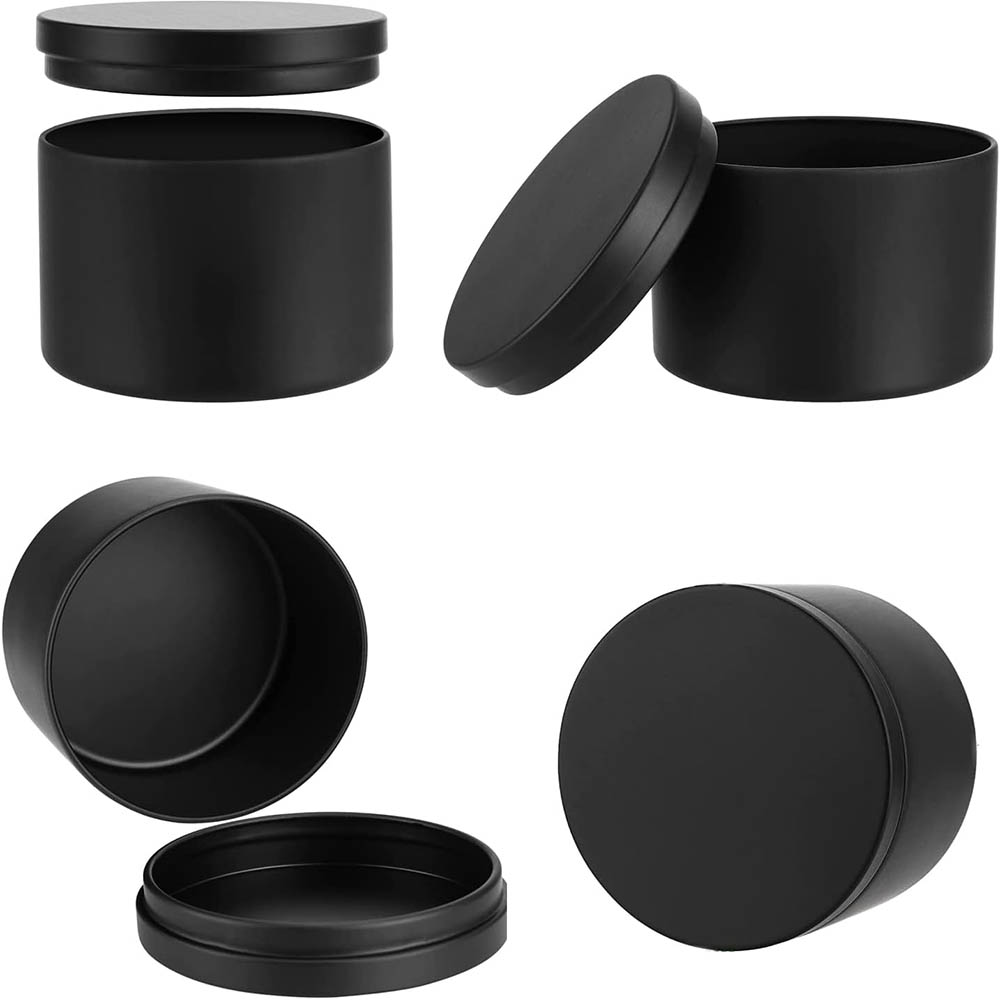 4Oz Black Candle Tins,Candle J - Metal Tin Lid 4Oz ulasan dan harga