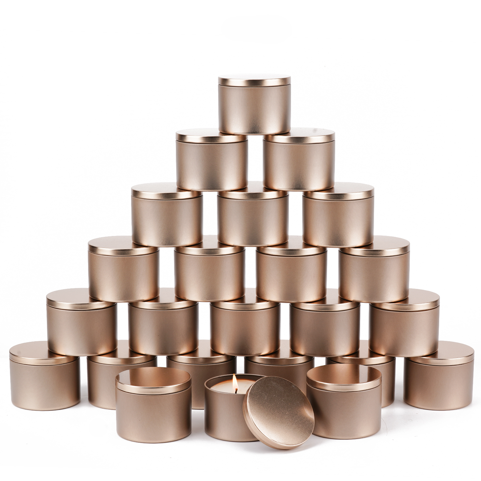 12/24-Pack rose Metal Candle T - Metal Tin Lid 4Oz ulasan dan harga