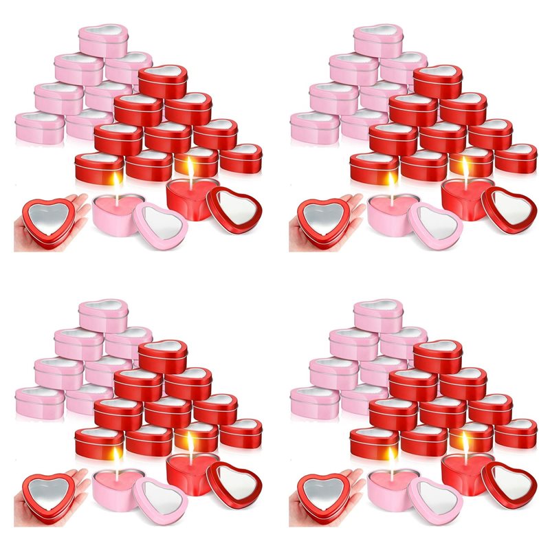 A25F-96Pcs 4Oz Heart Shaped Me - Metal Tin Lid 4Oz ulasan dan harga